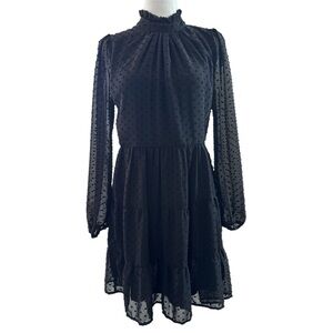 Elegant Black Long Sleeve Dress